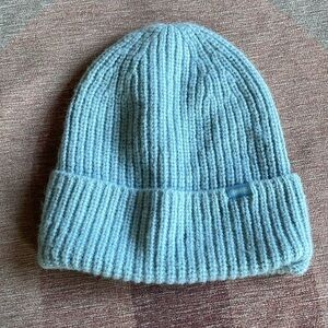 Madewell Fuzzy Soft Gray Blue Purplish Winter Hat